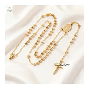 X0192 4MM Rosenkranz Perlenkette Vergoldete Jungfrau Maria Kette für Hochzeit Verlobung feier oder Geschenk - Product Image 6