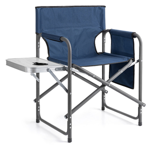Pico da esterno pieghevole telescopico direttore campeggio trucco vanity sedia per i professionisti con tavolino e custodia - Product Image 1