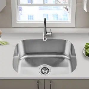 Commercial Undermount Sink Stainless Steel Kitchen Wash Basin Anti Overflow Sink