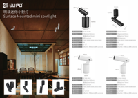 Plafonnier LED COB en aluminium GUPO, 220V, driver intégré, 3W 6W 9W, finition argent mat, spot LED à montage en surface