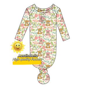 Ropa para Bebés Recién Nacidos, Ropa Infantil, Mamelucos Estampados para Bebés, Mameluco Liso con Volantes y Manga Larga, Pijama de Bambú con Cierre y Pies Cubiertos - Product Image 4