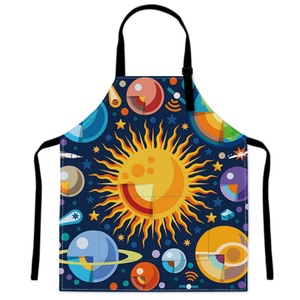 Delantal de Poliéster Reutilizable de Alta Calidad, sin Mangas, Personalizable con Dibujos Animados Espaciales, para Publicidad en Restaurantes y Promoción de Marca - Product Image 6