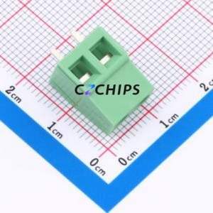 DB128V-5.0-2P-GN-S Screw Terminal Block Through hole Component (THT),P=5mm Connector 1x2P 5mm Green Through Hole - Product Image 1