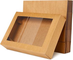 Picnic Party Outing Kraft Cardboard Paper Food Packaging <b>Boxes</b> Take Away Food Containers Restaurant Paper Food Container - Product Image 1