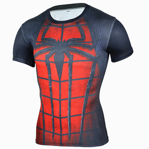T-<span class=keywords><strong>shirt</strong></span> de sport à séchage rapide pour homme, imprimé 3D, compression, manches courtes, super-héros, <span class=keywords><strong>Spiderman</strong></span> - Product Image 3