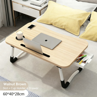 Bureau de lit de grande taille / Bureau pour ordinateur portable / Table pliable pour chambre à coucher / Dortoir étudiant