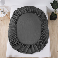 Vente en gros de draps de lit réfrigérants de luxe pour hôtels, draps en microfibre doux, taies d'oreiller, ensembles de draps de lit à rayures