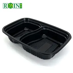 Wholesale Disposable 2/3/4 Compartment Food Packaging Containers Plastic PP Microwave Tray