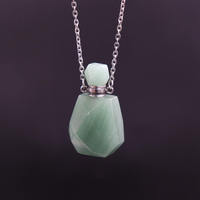 Bouteille de parfum en cristal naturel, diffuseur d'huiles essentielles, collier pendentif pour femmes, durable et personnalisable