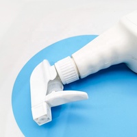 Bouteilles de pulvérisation à gâchette en plastique HDPE doux au toucher multi-usages bon marché 16oz 500ml bouteille de pulvérisation de brouillard à gâchette de détergent blanc