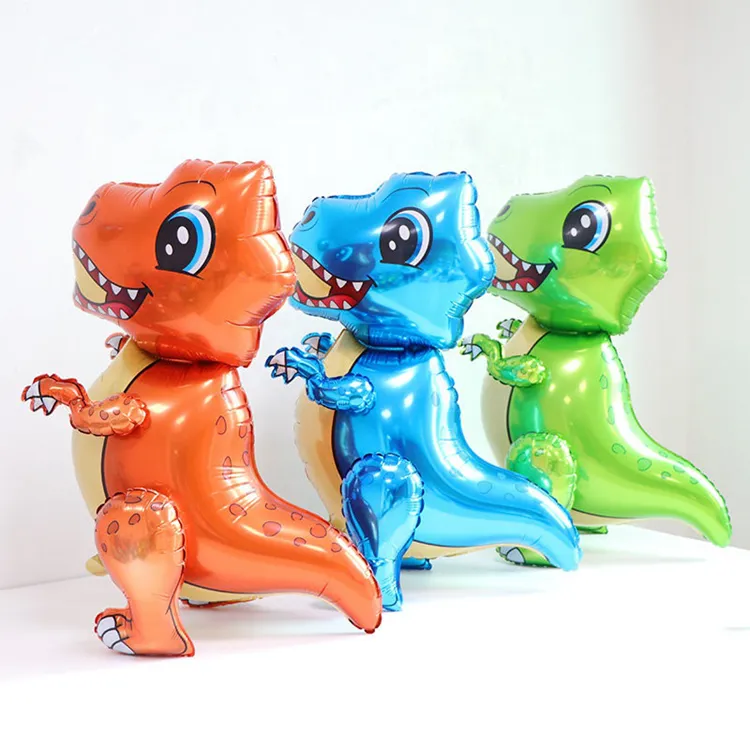 New 3d Assembled Dinosaur Balloon Party Decoration Inflatable Aluminium Foil Balloons Toys For Kids