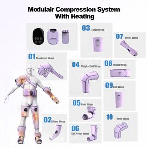 Masajeador de piernas de compresión de aire inalámbrico desmontable OEM ODM con calor para la circulación del muslo de la pantorrilla del pie recuperación muscular alivio del dolor - Product Image 3