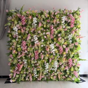 Decoración para Bodas, Hoteles, Fiestas y Eventos, Pared de Flores de Seda Verde Salvia y Blanca, Pared de Rosas Rosadas, Fondo para Fotos de 8x8 pies - Product Image 4