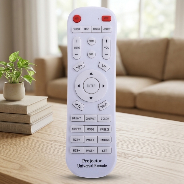 Universal Fixed Code White IR Remote Control for Projectors with Good Price