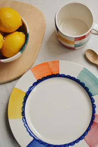 Home Restaurant Kitchen <strong>Plate</strong> Set Hand Painted <strong>Stitching</strong> Color Steak <strong>Plate</strong> Ceramic Dinner Serving Dishes <strong>Plates</strong> - Product Image 3