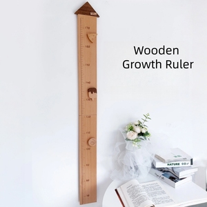 Decorazione da Parete per Cameretta Bambini, Righello di Misurazione Altezza, Grafico di Crescita in Legno per Bambini - Product Image 1