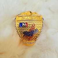 Bague de championnat de baseball des Dodgers 2025, édition fan, bague commémorative, moule en acier, alliage de haute qualité, boîte cadeau, bague sportive dorée