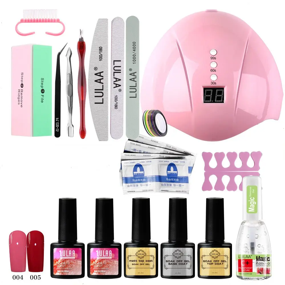 Großhandel Nagellack Gel Nail Beauty Neue Nagel-Tool-Kits Pure Color Phototherapie Cordane Rubber Kit