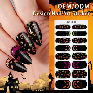 Halloween Luminous Glossy Lightweight Breath able Langlebige Nagel verpackung <span class=keywords><strong>Nail</strong></span> Beauty No Bake Gel Nagel aufkleber ohne UV-Licht - Product Image 3