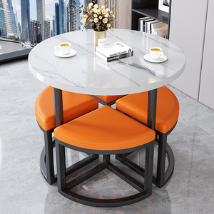 Combinaison simple de chaise de table de réception pour les loisirs de bureau petite table à manger domestique pour balcon meubles de réception de magasin - Product Image 2