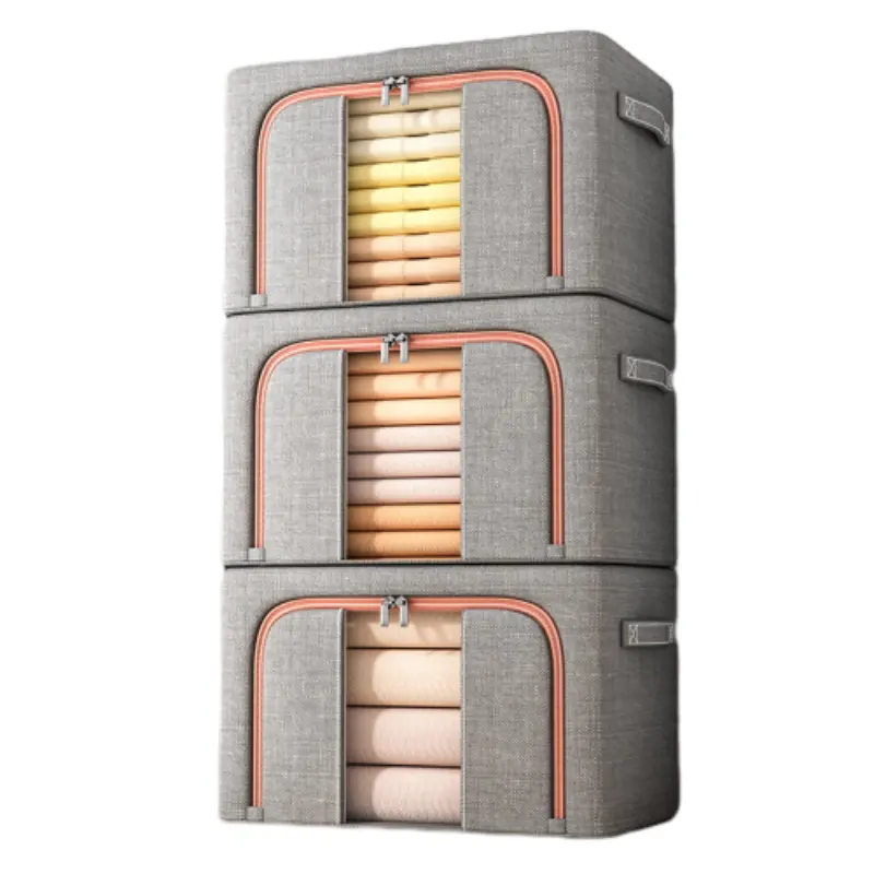 Large Capacity stackable foldable storage boxs and bins and storage boxes folding fabric storage boxes for clothes
