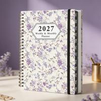Agenda spirale A5 à couverture rigide OEM 2027 – Carnet hebdomadaire et mensuel avec LOGO personnalisé pour cadeaux d'entreprise et cadeaux personnels