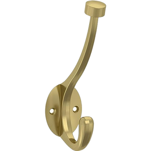 Moderno gancho de pared de latón para colgar ropa, de forma redonda, resistente al óxido, para almacenamiento de ropa detrás de puertas o en paredes. - Product Image 1