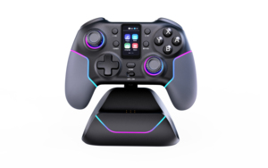Manette de jeu à trois modes de connexion avec écran et base de charge pour PS4, N-Switch, Android, <span class=keywords><strong>iOS</strong></span>, PC - Product Image 4