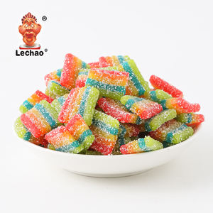 Индивидуальный логотип, Фруктовый Ароматизированный, яркие квадраты, липкие закуски, кислые пояса, мармеладное желе, конфеты, оптом, сладкое - Product Image 3