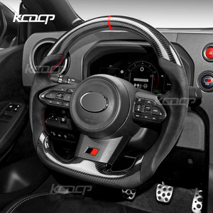 Volant <span class=keywords><strong>sport</strong></span> en fibre de carbone personnalisé pour <span class=keywords><strong>Toyota</strong></span> <span class=keywords><strong>GR</strong></span> Yaris <span class=keywords><strong>2020</strong></span>+ <span class=keywords><strong>GR</strong></span> <span class=keywords><strong>Corolla</strong></span> 2023+, remplacement en cuir Alcantara - Product Image 2