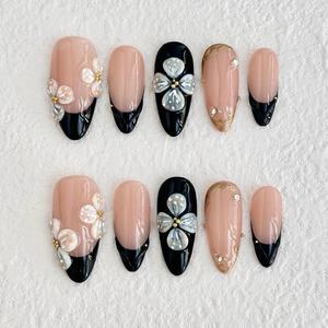 Súper personalizado extraíble grabado estilo brillante Nail Art <span class=keywords><strong>relieve</strong></span> francés cubierta completa acrílico <span class=keywords><strong>uñas</strong></span> Consejos hecho a mano prensa <span class=keywords><strong>en</strong></span> las <span class=keywords><strong>uñas</strong></span> - Product Image 6