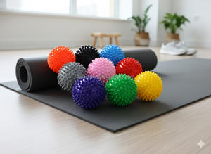 6,5cm Stacheliger PVC-Massageball - Umweltfreundlich Wasserdicht Leichtgewichtig 9 Farben für Ganzkörper-Muskelentspannung & Tiefengewebsmassage - Product Image 5