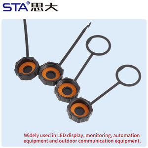 E10 nối bụi cap không thấm nước lưỡi lê ren lỗ tròn Latch loại bảo vệ Bìa Bảng điều khiển gắn vỏ cắm - Product Image 3