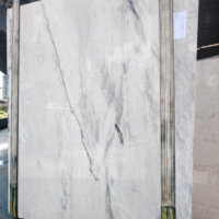 Comptoir en marbre blanc laiteux mat, résistant à la chaleur, pour îlot de cuisine et meuble-lavabo de salle de bain - Offre Spéciale