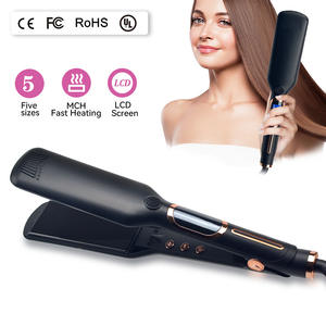 Lisseur de cheveux professionnel 2 en 1 MCH Planchas De Pelo en titane, fer plat haute température 480F/250C, boucleur pour femmes - Product Image 1