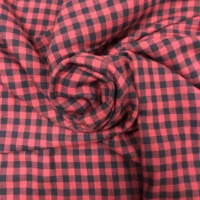 Tissu en flanelle à carreaux teint en fil, 100% coton, haute densité, pour jupe, chemise, oreiller et impression