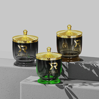Bouteille en verre personnalisée 150g/200g pour Bukhoor - Emballage en verre transparent avec pulvérisateur et sceau sérigraphié