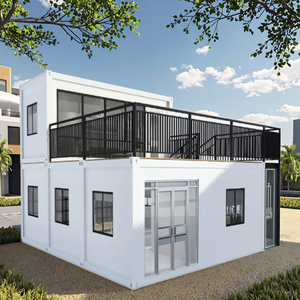 Xách tay lớn 20 40 ft prefab phẳng gói hai tầng sống container nhà chi phí thấp đúc sẵn biệt thự khách sạn phòng ngủ đơn vị - Product Image 1