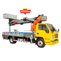 Camion-nacelle hydraulique à flèche télescopique pour travaux en hauteur, idéal pour l'entretien des bâtiments