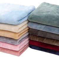 Couverture polaire douce personnalisable en flanelle, couleur unie, pour lit ou canapé (Manta)