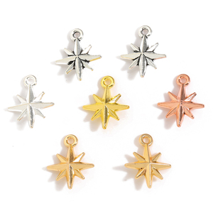 6 Cores Estrela Varinha Mágica Encantos para Pulseira Brinco Colar Pingentes DIY Handmade Jóias Acessórios Fazendo 14*11mm L351 - Product Image 1