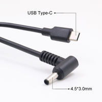 Pd 90W Usb Type C Oplaadkabel 4.5*3.0Mm Black Tip Mannelijke Plug Converter Dc Power Adapter Oplader Voor Hp Laptop