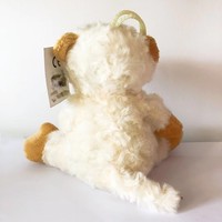 Llavero de Peluche Suave con Forma de Mono Ángel y Corazón Rojo, Regalo de San Valentín, Colgante de Animal de Peluche