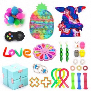 JYTZ0075 <span class=keywords><strong>2021</strong></span> Ensemble de jouets sensoriels éducatifs personnalisés, lot de 30/25 pièces, boîte de rangement, jouets fantaisie Push Pops, jouets en plastique pour enfants - Product Image 1
