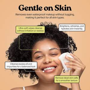 मिनी मेकअप रिमूवर वाइप्स व्यक्तिगत रूप से लपेटी गई यात्रा धीरे-धीरे चेहरे की वाइप्स कस्टम महिला सफाई वाइप्स - Product Image 3