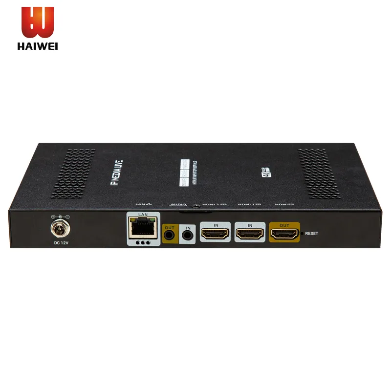 HAIWEI H2 H.264 H.265 4K 30FPS HDMI 비디오 인코더 오디오 HDMI 입력/출력 및 USB3.0 녹화 P2P SRT RTMPS RTMP RTSP HTTP 인코더