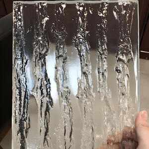 Art décoratif Texture translucide en <span class=keywords><strong>relief</strong></span> Verre trempé Original décoratif Fenêtre de porte Verre à motif fusionné de couleur claire - Product Image 6