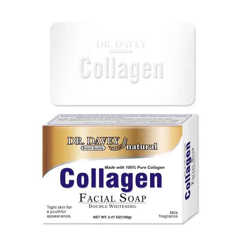 DR.DAVEY Collagen Facial Soap Double Whitening made with 100% Pure collagen New soap whitening soap