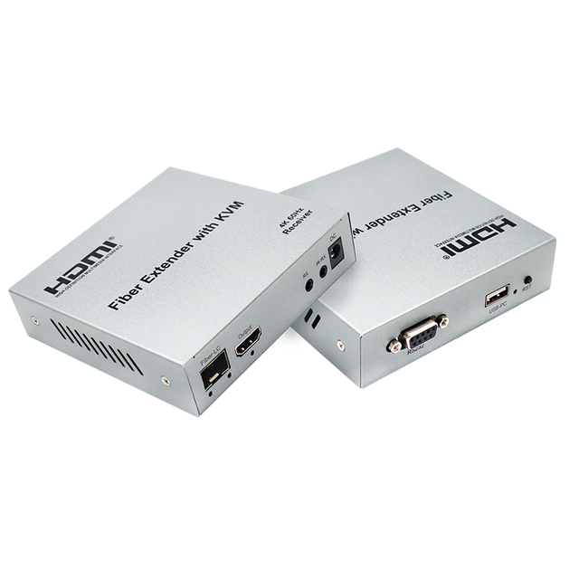 Compatible HDMI2.0 HDCP2.2 TCP 20km Fiber Optical Converter Extender 4K 60HZ KVM USB