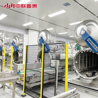 Autoclave horizontal à pulvérisation d'eau pour la production de tempeh, de rendang en sachet et de produits à base de soja